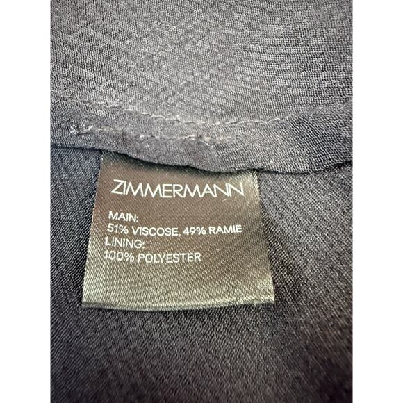 Zimmermann Black Long Sleeve Midi Dress Viscose Blend Size US 6 (AU 2) - Picture 12 of 13